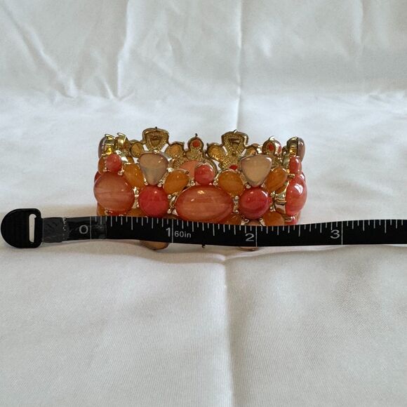 Pink & Orange Bangle Bracelet One Size - Picture 4 of 4